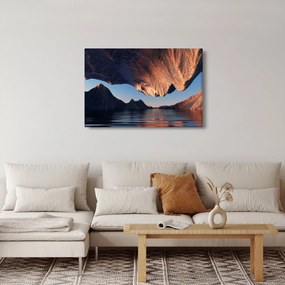 Obraz - 3D útesy (90x60 cm)