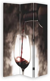 Ozdobný paraván Lampa na víno - 110x170 cm, trojdielny, klasický paraván