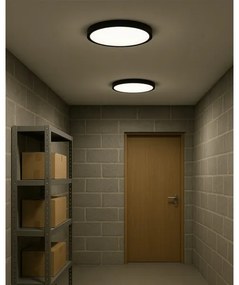 LED stropné svietidlo LED/24W/230V 3000/4000/6500K pr. 30 cm čierna