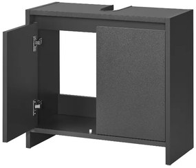 Livarno home Skrinka pod umývadlo Oslo s 2 dvierkami, antracitová  (100391336)