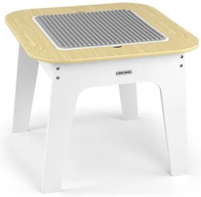 Detský stôl Olaf Blocks biely s dvoma stoličkami