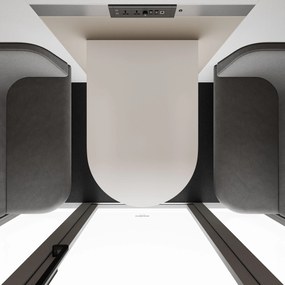 Akustická kancelárska kabína INBOX pre 4 osoby 2200 × 2200 × 1220 mm