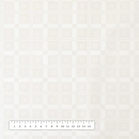 PVC obrus Biele vzorované kocky PV-130 - metráž š. 140 cm