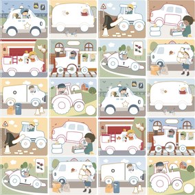 Omaľovánky s pastelkami Doprava Jim