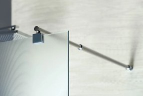 Aqualine WALK-IN zástena jednodielna na inštaláciu na stenu, 800x1900 mm, sklo Brick WI080