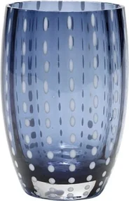 Pohár sklenený Perle 320 ml sivo-modrý