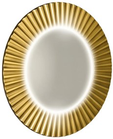 Sapho Sapho, PRIDE guľaté zrkadlo s LED osvetlením v ráme, priemer 90cm, zlatá, PD950