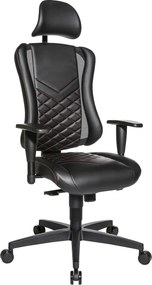XXXLutz OTOČNÁ STOLIČKA, vzhľad kože, čierna Dieter Knoll - Online Only kancelárie - 001319008403