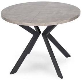 JAKS Okrúhly rozkladací stôl 90 - 190 cm betón Lugo