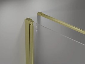 Mexen Mist-B, 1-krídlový výklopný sprchový kút 90 x 110 cm, číre sklo, zlatý matný profil, 8A2T-090-110-55-00