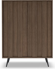 Vysoká komoda Flaro 93 cm s osvetlením - dub dunin