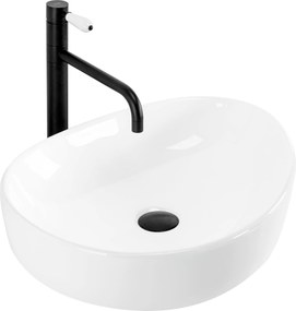 Rea Vanila, umývadlo na dosku 510x400x130 mm, biela lesklá, REA-U8422