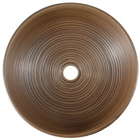 Sapho Sapho, PRIORI keramické umývadlo na dosku Ø 41 cm, hnedá s modrým vzorom, PI023