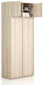 Nadstavba pre skrine FRAME, 2x dvere, 872 x 450 x 427 mm, zámok PUSH-lock, dub prírodný