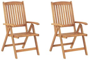 Sada 2 záhradných stoličiek z agátového dreva, svetlo hnedá JAVA Beliani