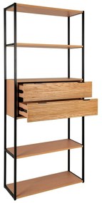 Knižnica v dekore jaseňa v prírodnej farbe 84,5x200 cm Minato – House Nordic