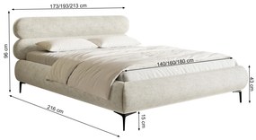 Manželská posteľ 180 cm Rirri 180 (s roštom) (s úl. priestorom) (medená + zlatá). Vlastná spoľahlivá doprava až k Vám domov. 1099874