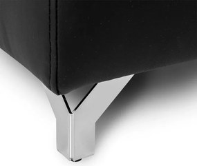 Kožené kreslo Fabio, čierná