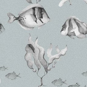 Tapeta čiernobielej rybičky 280x50 cm