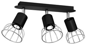 Bodové svietidlo DANTE 3xGU10/25W/230V čierna/lesklý chróm
