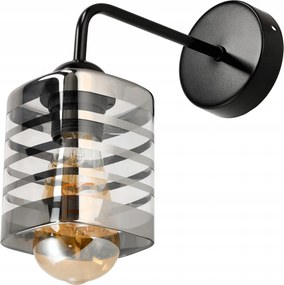 Nástenná LED lampa nad zrkadlo, sklenená, E27, LOFT