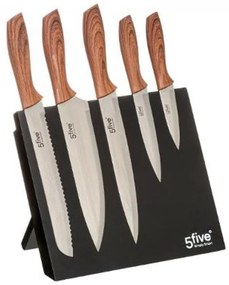 Kuchynské nože na magnetickom stojane 5Five 1241, 5 kusov