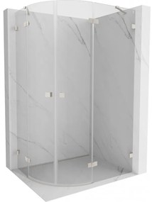 Mexen Lunar, pravý polkruhový sprchový kút 100 x 70 cm, 8mm číre sklo, oceľový profil, 833-100P-070L-97-00