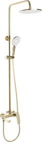 Rea Avalon, sprchová súprava s dažďovou hlavovou a ručnou hlavicou, zlatá lesklá, REA-P8812