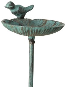 Zapichovacie napájadlo pre vtáky Karla, 98x20x14 cm, liatina, zelená