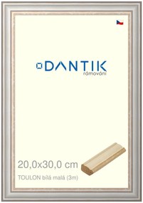 DANTIK rám na obraz 20x30 | TOULON bílá malá (Sklo Čiré)