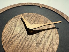 Dekorstudio Drevené hodiny na stenu Oak Flow - hnedé 30cm