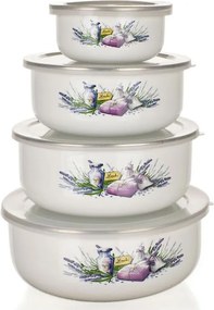 Smaltované misky s viečkami Lavender, BANQUET