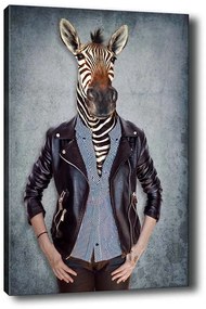 Obraz na plátne Zebra portrait 50x70 cm