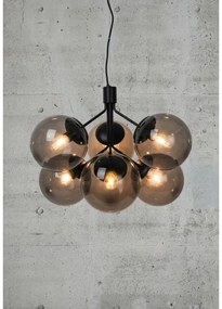 Nordlux - Luster na lanku IVONA 6xE27/28W/230V čierna