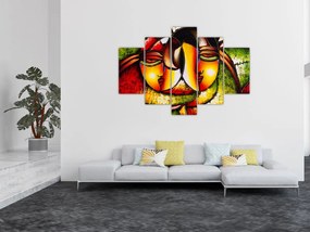 Obraz - Olejomaľba, abstraktné tváre (150x105 cm)