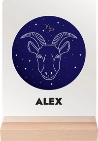 ČistéDrevo Vaše znamenie s menom na akrylovom skle - svetlý stojan Zvolte znamení zvěrokruhu: Rak