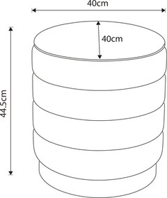 Taburetka LUNA pudrovo ružová