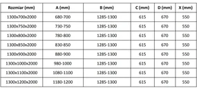 Mexen Velar, sprchový kút s posuvnými dverami 130 x 90 cm, 8mm sklo námraza, biela matná, 871-130-090-31-20