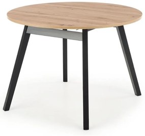 Rozkladací stôl Ruben 102/142x102cm doska/drevo – Dub Artisan/Čierna