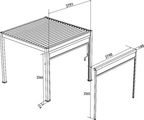 Screenová rolovacia roleta 3 m (antracit)