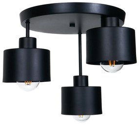 BERGE LED stropné svietidlo B7124 - 3xE27 - čierne