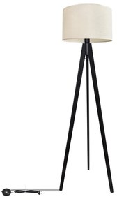 Helam Stojacia lampa ALBA 1xE27/15W/230V krémová/borovica HE1468