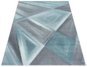 Koberec Beta geometria modrý / sivý