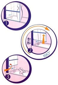 Polysan, RIONI pneumatická vaňová zástena 710 mm, strieborny rám, číre sklo, 72915