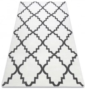 Koberec SKETCH - F343 krém / sivá koniczyna marokánska trellis