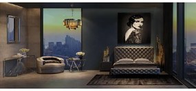 Desire High manželská posteľ 160x200 cm strieborno sivá
