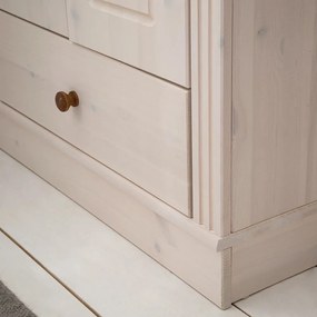 Biela šatníková skriňa z borovicového dreva 65x180 cm Anita – Støraa