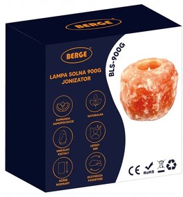 BERGE Soľná lampa NATURAL 900g - Ionizátor + sviečka