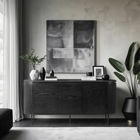 Komoda Beck 160 cm čierna