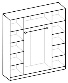 Šatníková skriňa AKIS IV - Sonoma